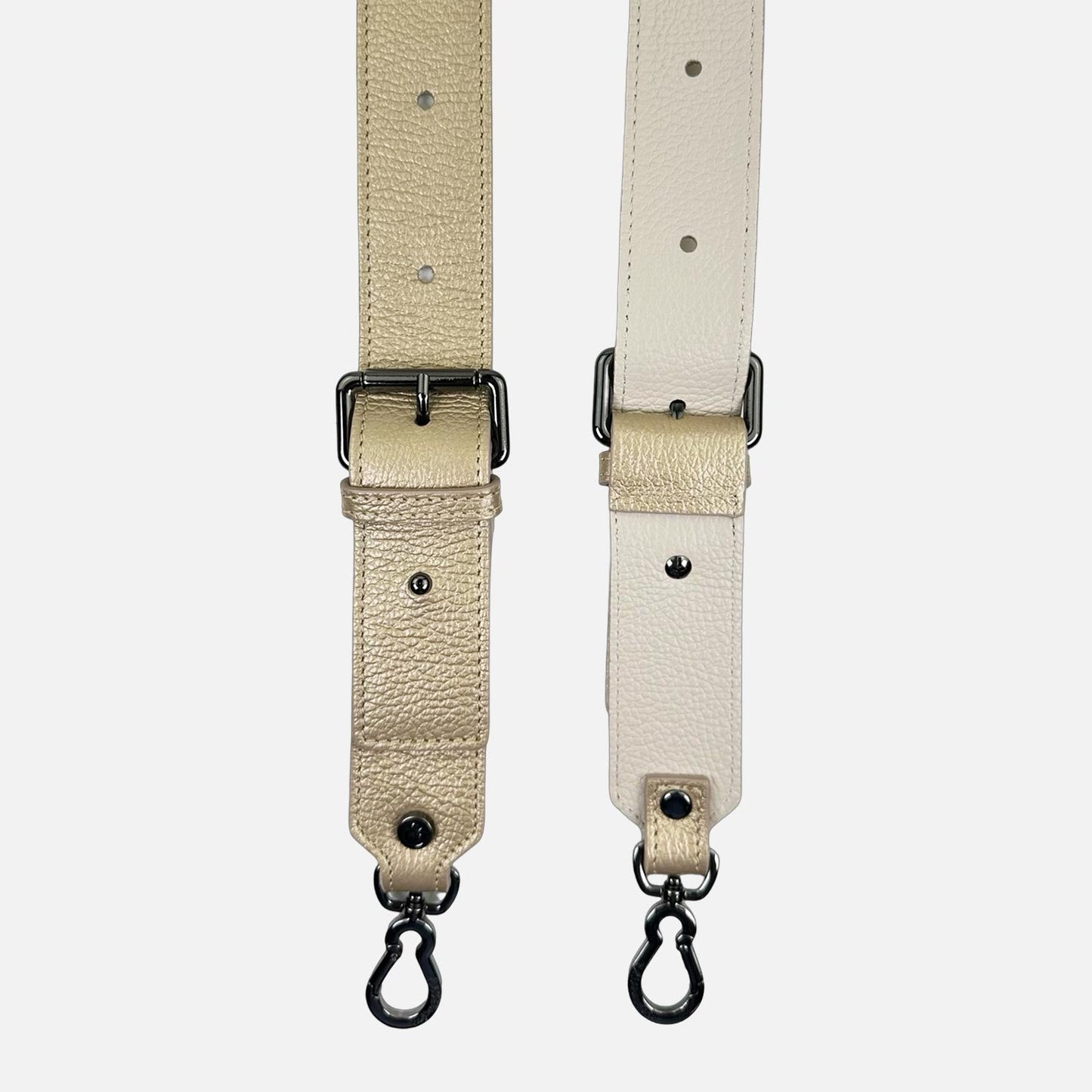 Tracolla 120 cm Platino Pelle Opaca Dark