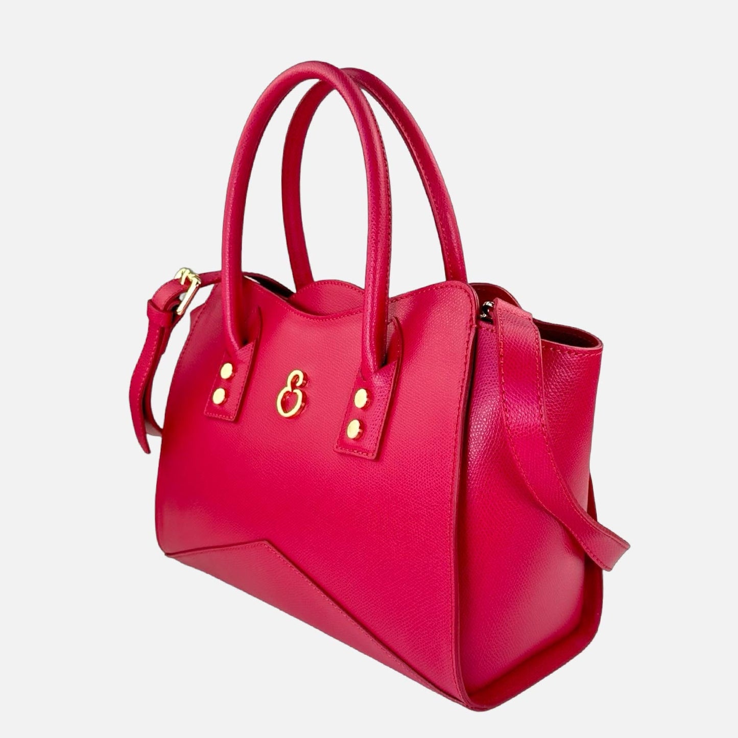 Borsa a mano Giada Magenta Pelle Palmellato Oro