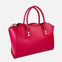 Borsa a mano Giada Magenta Pelle Palmellato Oro